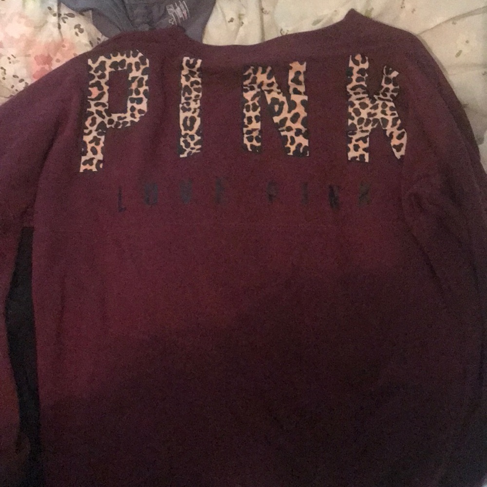PINK Victorria’s secret crew neck, maroon